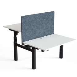 ConSet Dobbeltbord Bench 120x80 - 501-88 - Hvid bordplade - sort stel