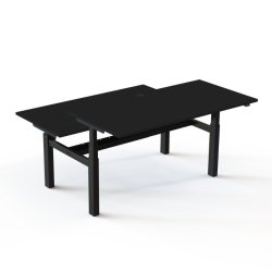 ConSet Dobbeltbord Bench 160x80 - 501-88 - Sort bordplade - sort stel