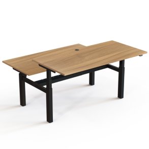 ConSet Dobbeltbord Bench 160x80 - 501-88 - Valn�d bordplade - sort stel