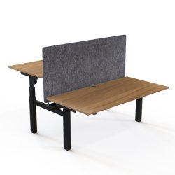 ConSet Dobbeltbord Bench 160x80 - 501-88 - Valn�d bordplade - sort stel