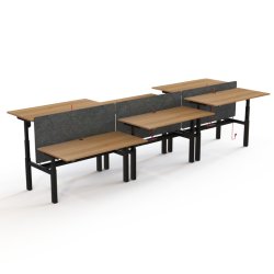 ConSet Dobbeltbord Bench 160x80 - 501-88 - Valn�d bordplade - sort stel