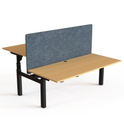 ConSet Dobbeltbord Bench 180x80 - 501-88 - B�g bordplade - sort stel