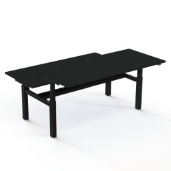 ConSet Dobbeltbord Bench 180x80 - 501-88 - Sort bordplade - sort stel