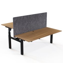 ConSet Dobbeltbord Bench 180x80 - 501-88 - Valn�d bordplade - sort stel
