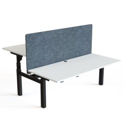 ConSet Dobbeltbord Bench 180x80 - 501-88 - Hvid bordplade - sort stel