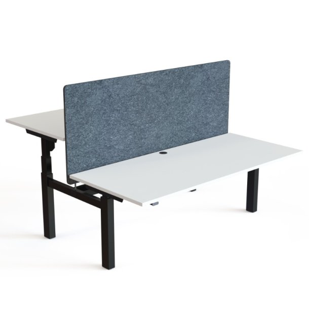 ConSet Dobbeltbord Bench 180x80 - 501-88 - Hvid bordplade - sort stel