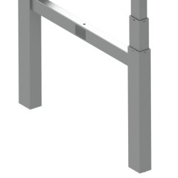 ConSet Dobbeltbord Bench 120x80 - 501-88 - B�g bordplade - s�lv stel
