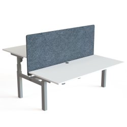 ConSet Dobbeltbord Bench 180x80 - 501-88 - Hvid bordplade - s�lv stel