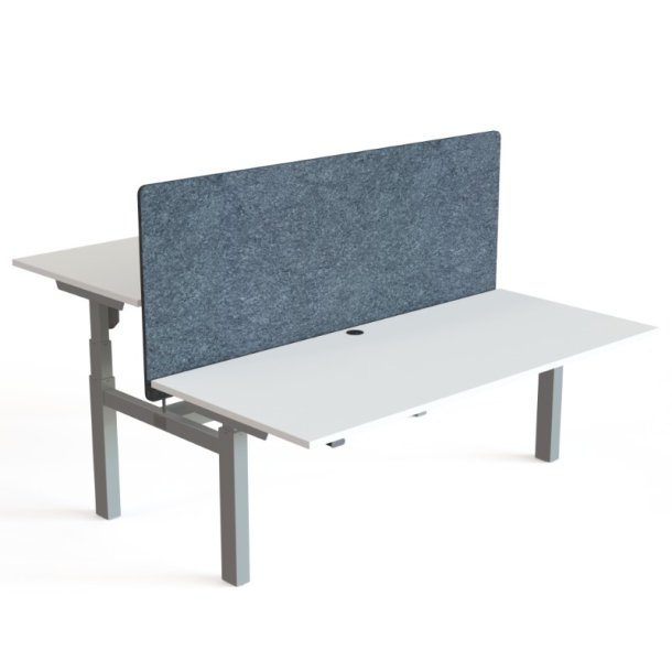 ConSet Dobbeltbord Bench 180x80 - 501-88 - Hvid bordplade - s�lv stel