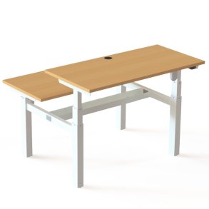 ConSet Dobbeltbord Bench 120x60 - 501-88 - B�g bordplade - hvid stel