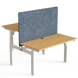 ConSet Dobbeltbord Bench 120x60 - 501-88 - B�g bordplade - hvid stel