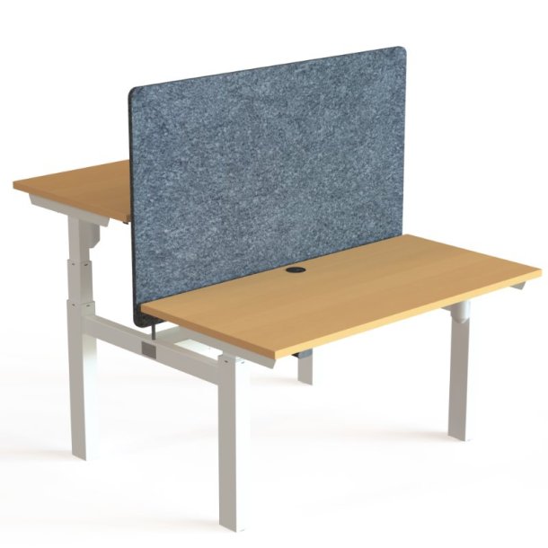 ConSet Dobbeltbord Bench 120x60 - 501-88 - B�g bordplade - hvid stel