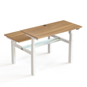 ConSet Dobbeltbord Bench 120x60 - 501-88 - Valn�d bordplade - hvid stel