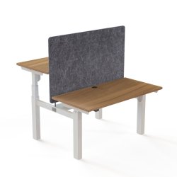 ConSet Dobbeltbord Bench 120x60 - 501-88 - Valn�d bordplade - hvid stel