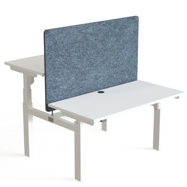 ConSet Dobbeltbord Bench 120x60 - 501-88 - Hvid bordplade - hvid stel