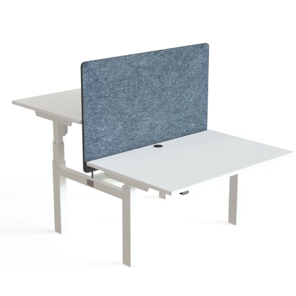 ConSet Dobbeltbord Bench 120x80 - 501-88 - Hvid bordplade - hvid stel