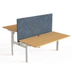 ConSet Dobbeltbord Bench 160x80 - 501-88 - B�g bordplade - hvid stel
