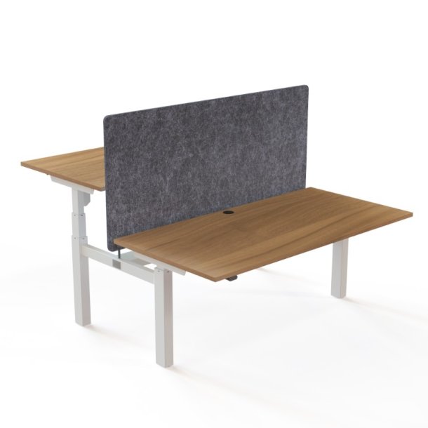 ConSet Dobbeltbord Bench 160x80 - 501-88 - Valn�d bordplade - hvid stel