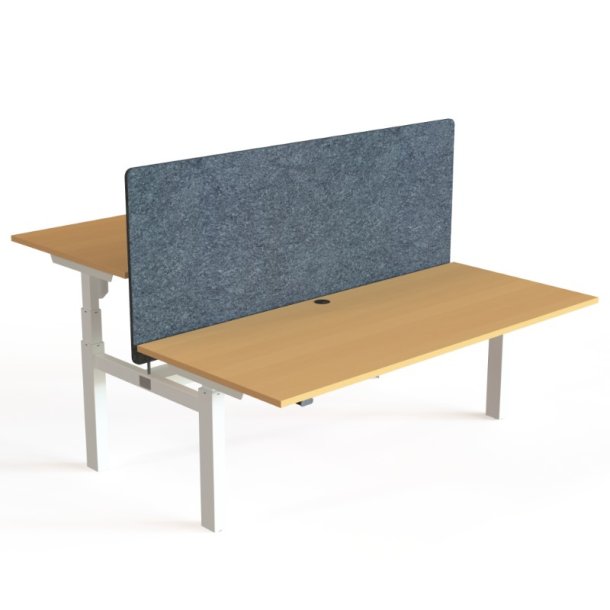 ConSet Dobbeltbord Bench 180x80 - 501-88 - B�g bordplade - hvid stel