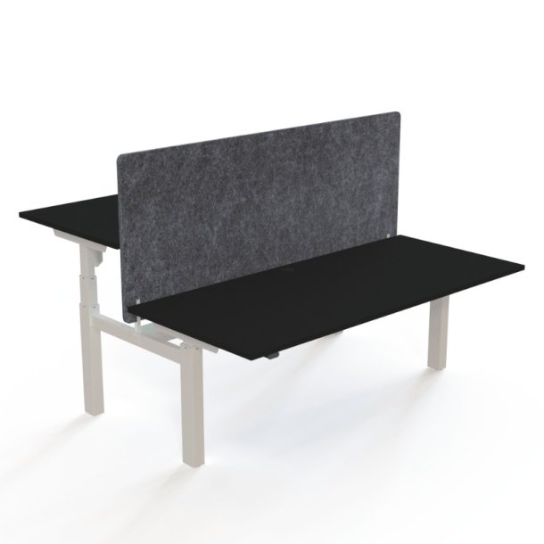 ConSet Dobbeltbord Bench 180x80 - 501-88 - Sort bordplade - hvid stel