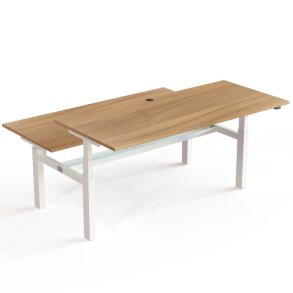 ConSet Dobbeltbord Bench 180x80 - 501-88 - Valn�d bordplade - hvid stel