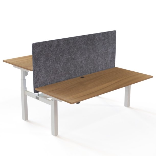 ConSet Dobbeltbord Bench 180x80 - 501-88 - Valn�d bordplade - hvid stel