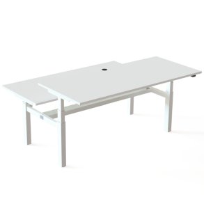 ConSet Dobbeltbord Bench 180x80 - 501-88 - Hvid bordplade - hvid stel