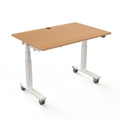 ConSet Flip-Top Nestbord 120x80 - 501-96 - B�g bordplade - hvidt stel