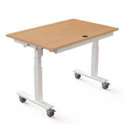 ConSet Flip-Top Nestbord 120x80 - 501-96 - B�g bordplade - hvidt stel
