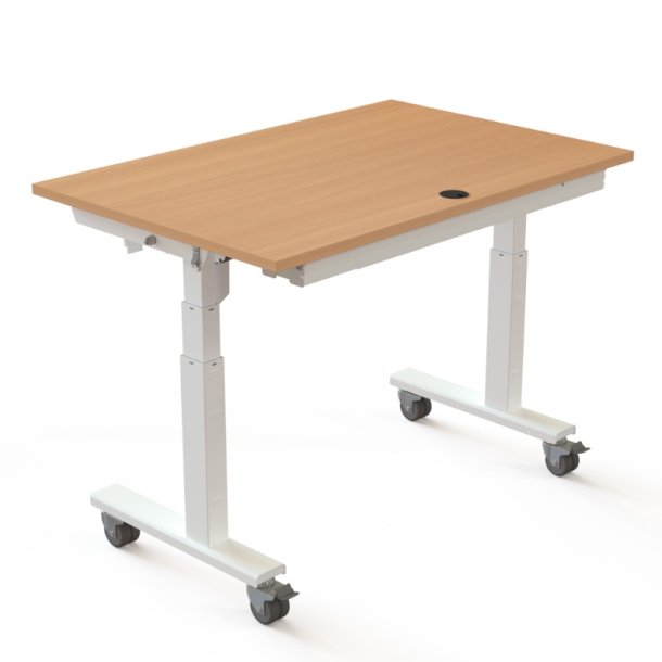 ConSet Flip-Top Nestbord 120x80 - 501-96 - B�g bordplade - hvidt stel