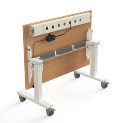 ConSet Flip-Top Nestbord 120x80 - 501-96 - B�g bordplade - hvidt stel