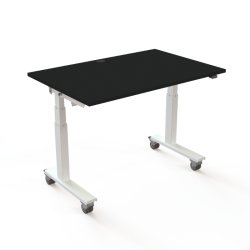 ConSet Flip-Top Nestbord 120x80 - 501-96 - Sort bordplade - hvidt stel
