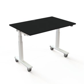 ConSet Flip-Top Nestbord 120x80 - 501-96 - Sort bordplade - hvidt stel