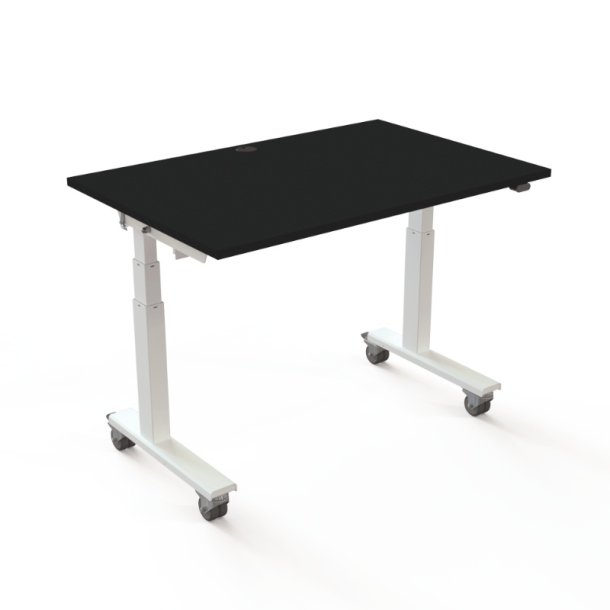 ConSet Flip-Top Nestbord 120x80 - 501-96 - Sort bordplade - hvidt stel