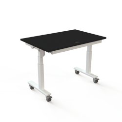 ConSet Flip-Top Nestbord 120x80 - 501-96 - Sort bordplade - hvidt stel