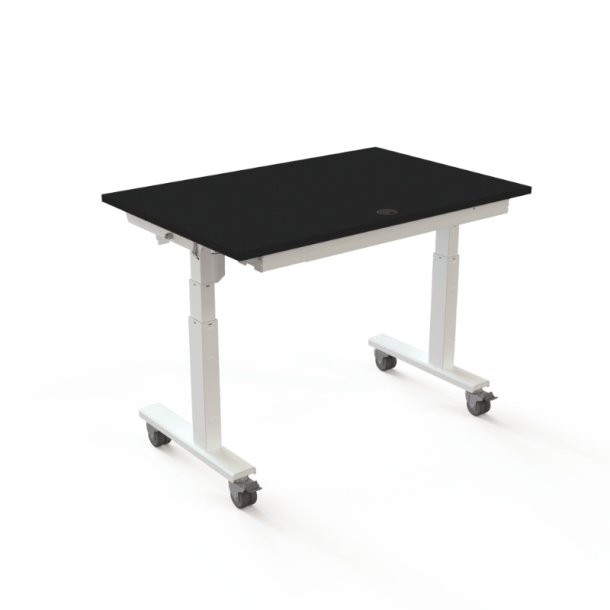 ConSet Flip-Top Nestbord 120x80 - 501-96 - Sort bordplade - hvidt stel