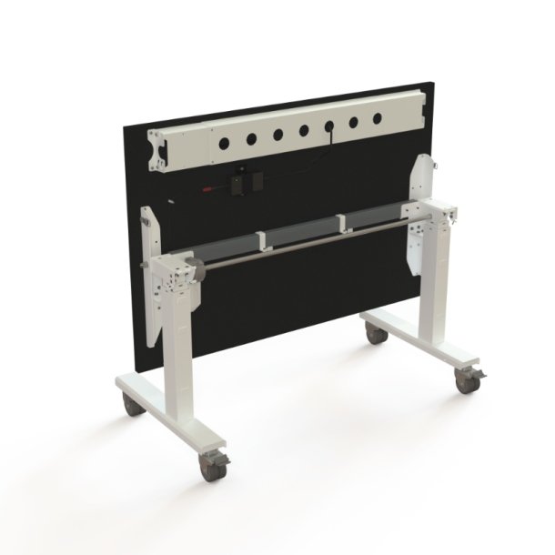 ConSet Flip-Top Nestbord 120x80 - 501-96 - Sort bordplade - hvidt stel