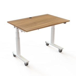 ConSet Flip-Top Nestbord 120x80 - 501-96 - Valn�d bordplade - hvidt stel