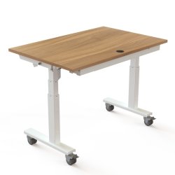 ConSet Flip-Top Nestbord 120x80 - 501-96 - Valn�d bordplade - hvidt stel