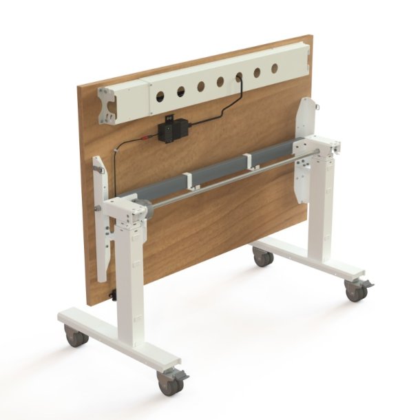 ConSet Flip-Top Nestbord 120x80 - 501-96 - Valn�d bordplade - hvidt stel