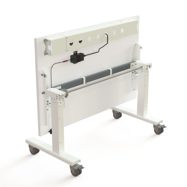 ConSet Flip-Top Nestbord 120x80 - 501-96 - Hvid bordplade - hvidt stel