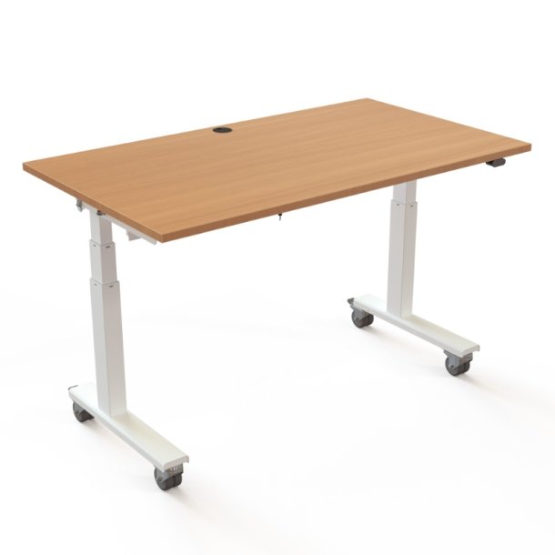 ConSet Flip-Top Nestbord 140x80 - 501-96 - B�g bordplade - hvidt stel