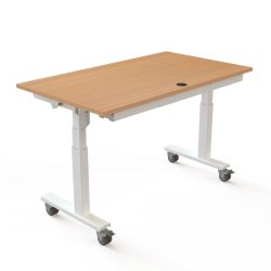 ConSet Flip-Top Nestbord 140x80 - 501-96 - B�g bordplade - hvidt stel