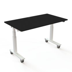 ConSet Flip-Top Nestbord 140x80 - 501-96 - Sort bordplade - hvidt stel