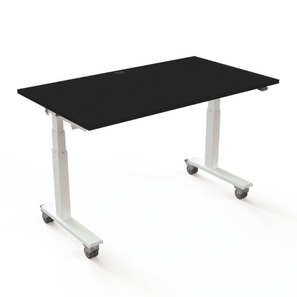 ConSet Flip-Top Nestbord 140x80 - 501-96 - Sort bordplade - hvidt stel