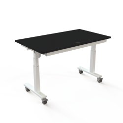 ConSet Flip-Top Nestbord 140x80 - 501-96 - Sort bordplade - hvidt stel