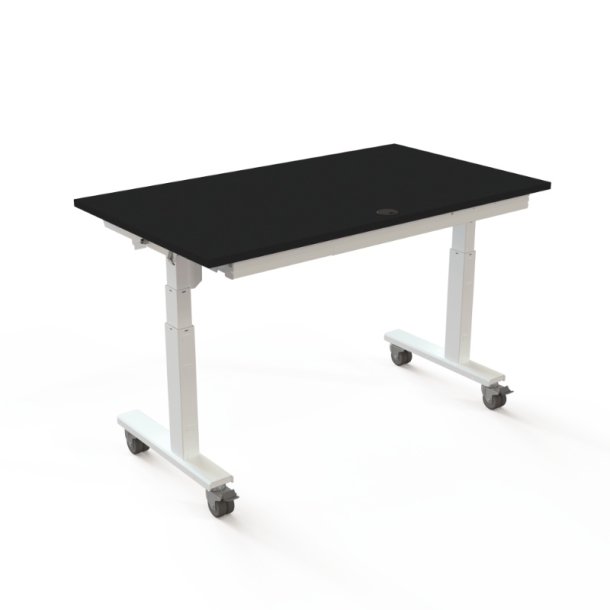 ConSet Flip-Top Nestbord 140x80 - 501-96 - Sort bordplade - hvidt stel