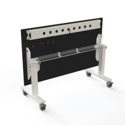 ConSet Flip-Top Nestbord 140x80 - 501-96 - Sort bordplade - hvidt stel