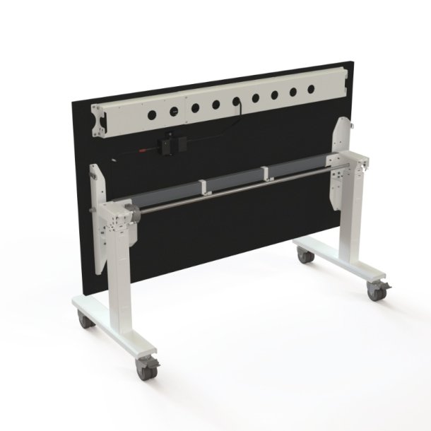 ConSet Flip-Top Nestbord 140x80 - 501-96 - Sort bordplade - hvidt stel