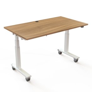ConSet Flip-Top Nestbord 140x80 - 501-96 - Valn�d bordplade - hvidt stel